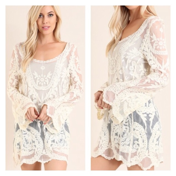 SwankStyles Tops - Crochet Tunic Dress